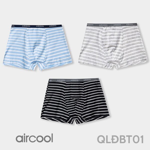 Set 3 quần chip đùi bé trai AIRCOOL chất liệu cotton cao cấp, mềm mát, co giãn tốt cho Bé-QLBT06