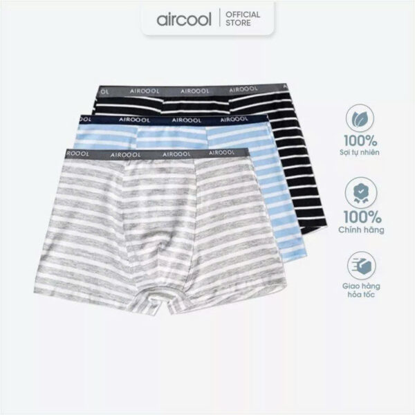 Set 3 Quần Lót Đùi bé trai chất liệu cotton cao cấp Aircool mềm mát kháng khuẩn tốt-QLBT09