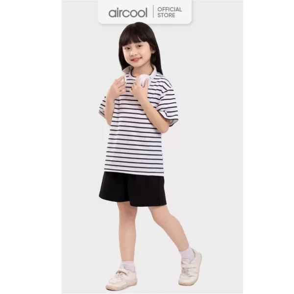 Bộ quần áo cộc tay bé gái Aircool cotton mềm mát thoáng cho bé từ 2 đến 16 tuổi