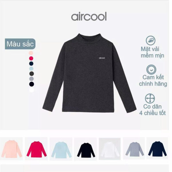 Áo giữ nhiệt cho Bé trai Bé gái Aircool sợi cotton cao cấp mềm co dãn tốt cho Bé từ 4 đến 15 tuổi-ANBG01